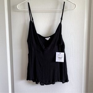 O'Neill Black Asymmetrical Fitted Camisole